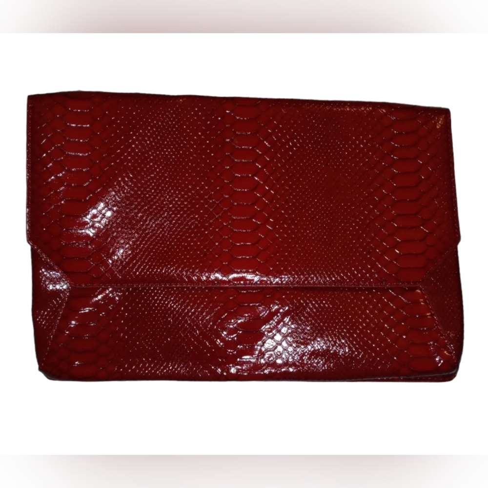Francine Collections python clutch bag